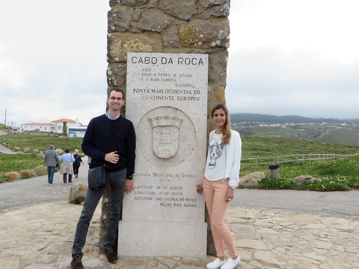 Monolito en forma de cruz en el Cabo da Roca