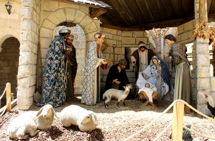 Nacimiento en la basílica de la Natividad Belén desde Jerusalén