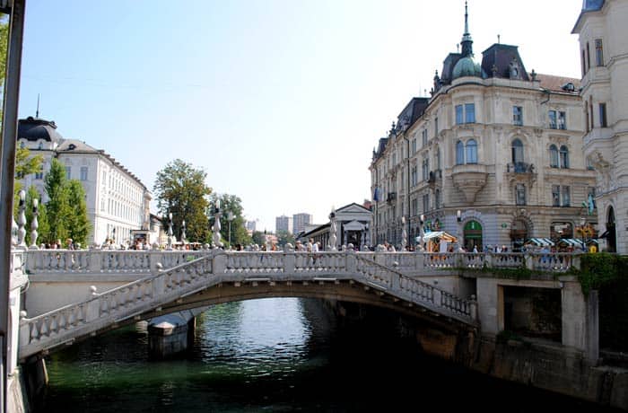 Puente Triple de Ljubliana ruta por Eslovenia