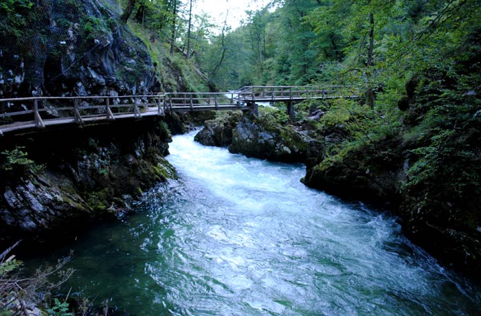 Desfiladero Soteska Vintgar ruta por Eslovenia