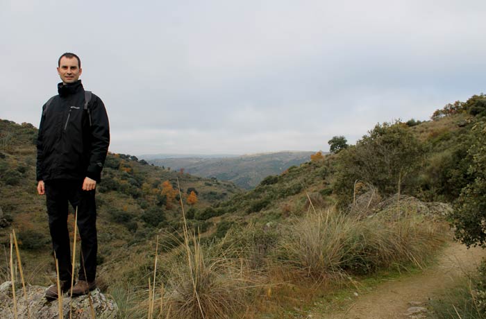 Vista del paisaje de las Arribes del Duero en el sendero del Pozo Airón