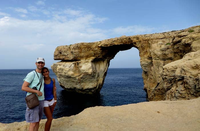 Ante la extinta Ventana Azul. Una imagen que no se volverá a repetir que ver en Gozo