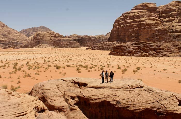 Vista del desierto de Wadi Rum