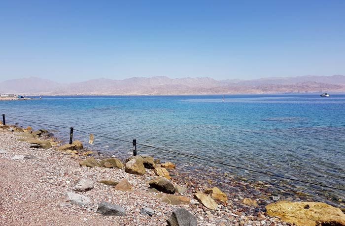 Playa del mar Rojo donde hicimos esnórquel qué hacer en Eilat