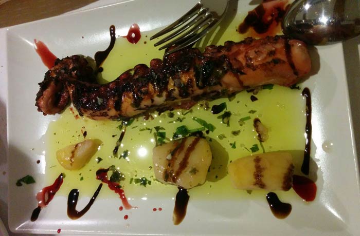 Pulpo a la brasa en Puebla de Sanabria