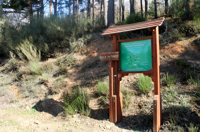 Indicaciones al comienzo de la ruta de las Fuentes Medicinales