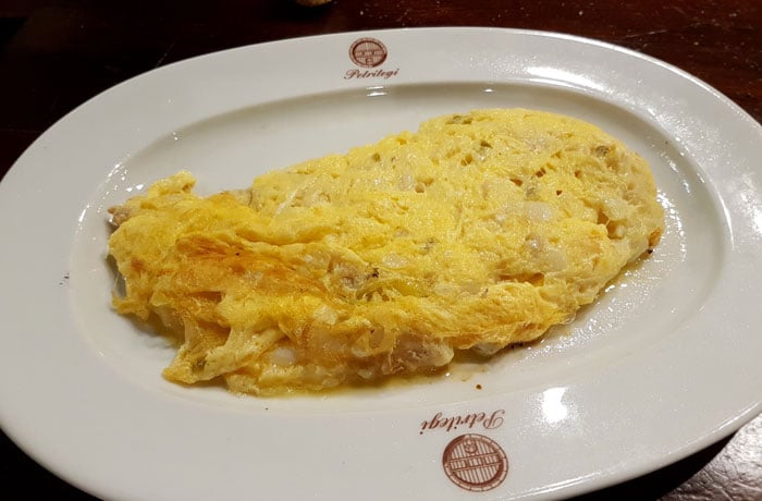 Tortilla de bacalao sidrerías en Astigarraga