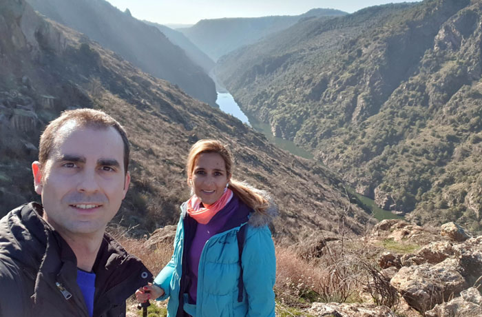 Selfi en las Arribes del Duero senderismo