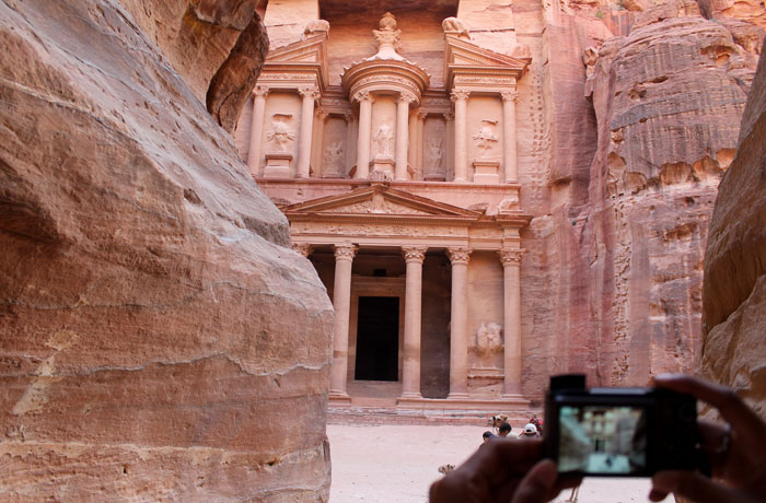 Fotografiando el Tesoro que ver en Petra