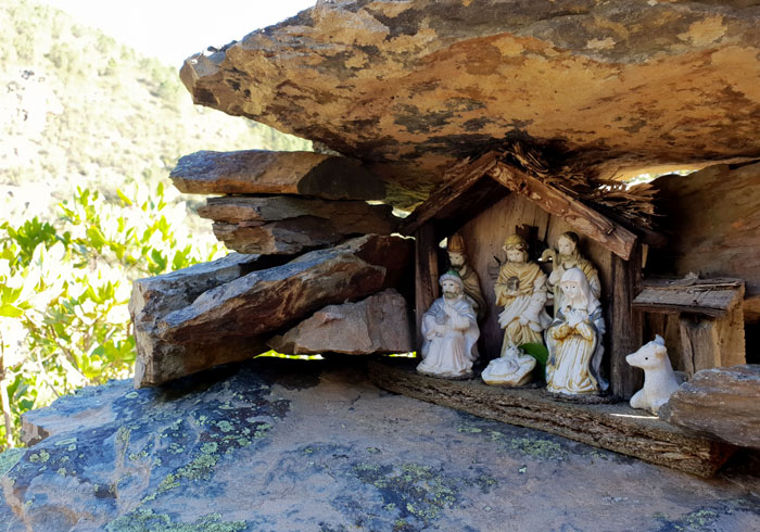 Uno de los belenes de las ruinas del convento Valle de Belén