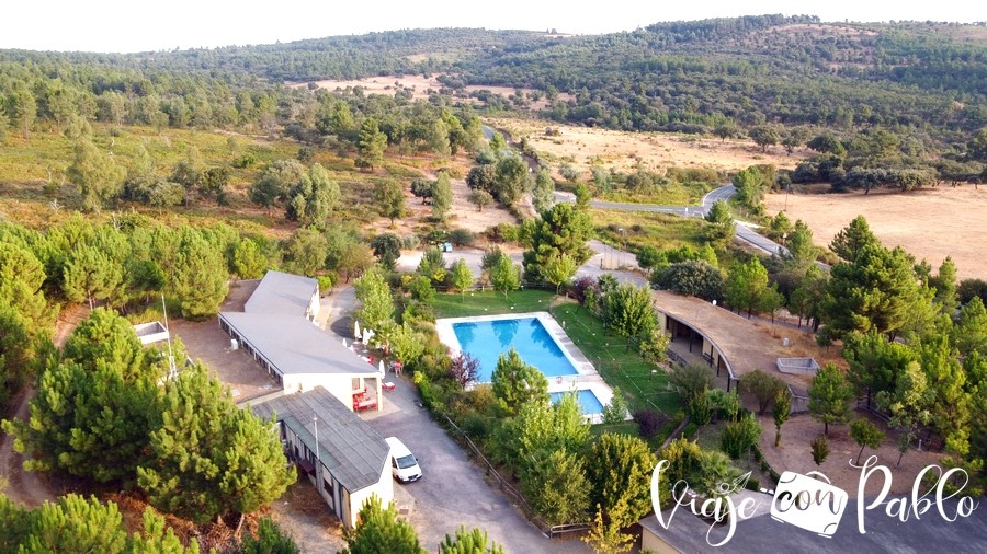 Vista aérea del camping Aguas Claras