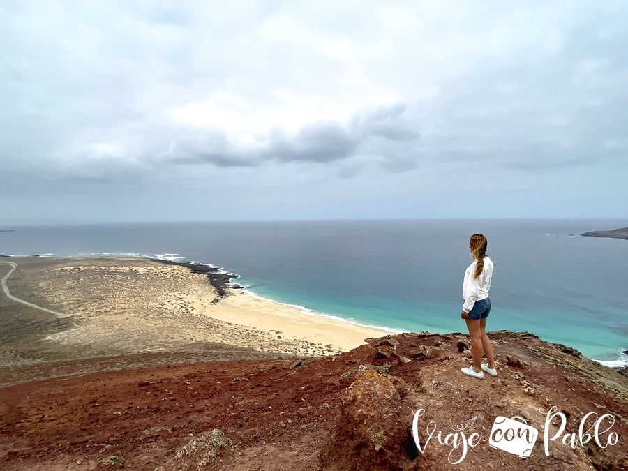 Playa de las Conchas desde Montaña Bermeja en La Graciosa