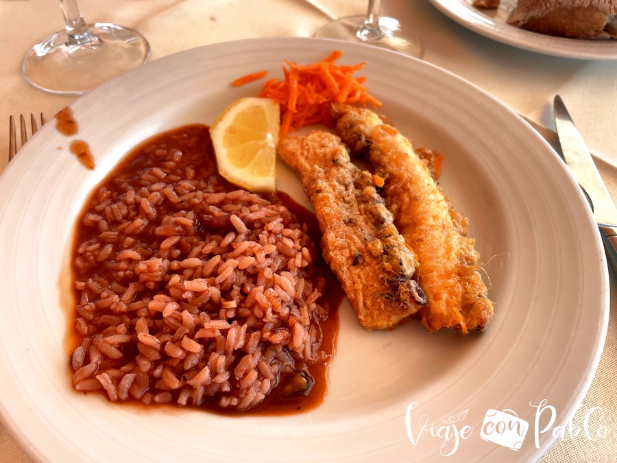 Arroz con pulpo de la marisquería Aquário 