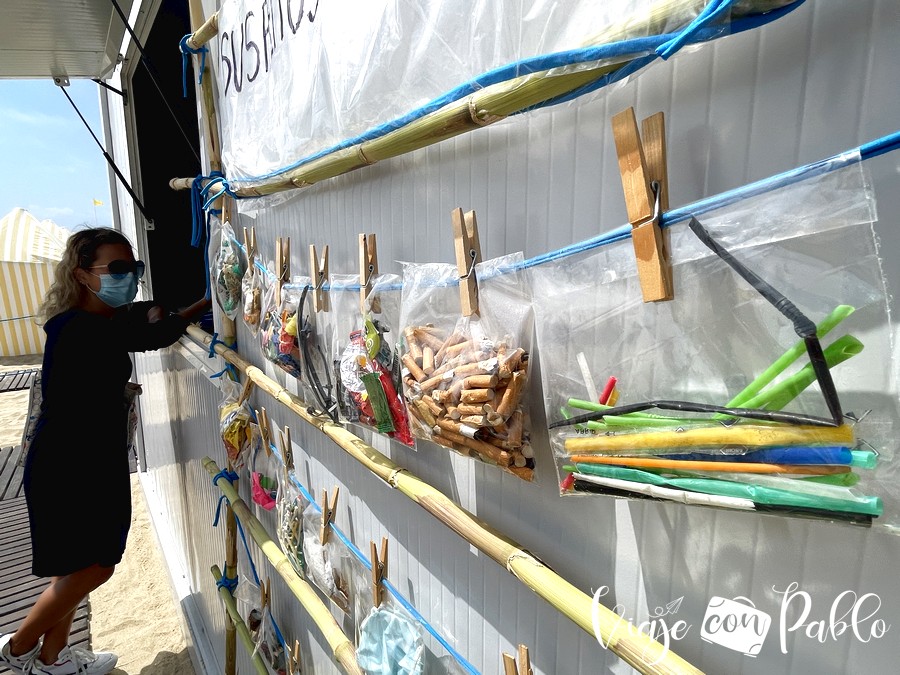 Espacio de sensibilización ambiental en la praia da Frente Azul