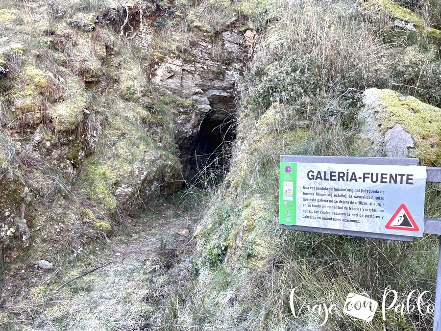 Una de las galerías en cuyo interior había un manantial