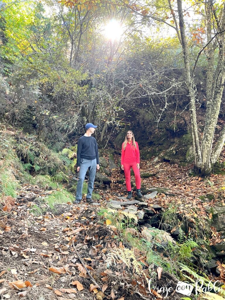 Paisaje otoñal durante la subida