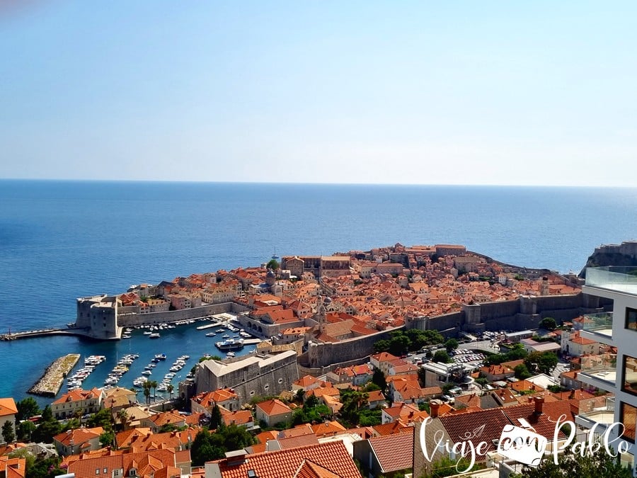 Vista de Dubrovnik desde la carretera 8