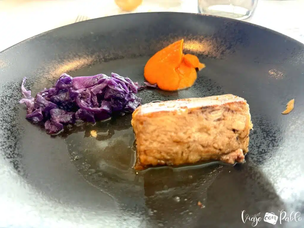 Lechazo del menú degustación 'Terruño'