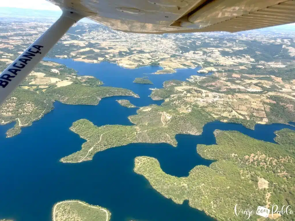 Vistas del embalse del Azibo desde las alturas